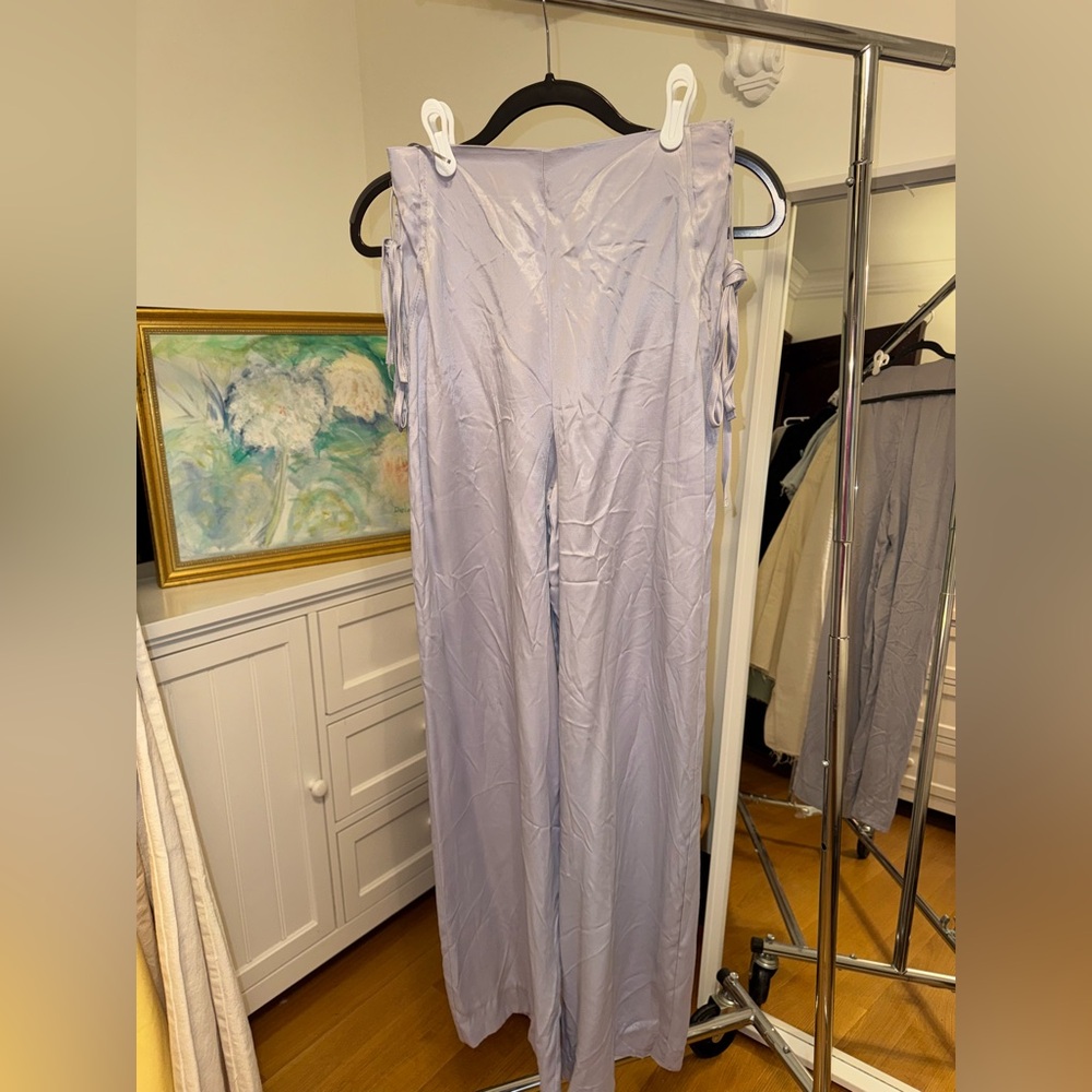 Zara Light Purple Satin Trousers